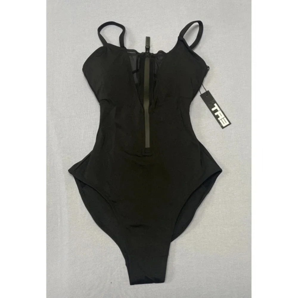 NWT TA3 Black New Zippy One-Piece Swimsuit Women's‎ XS Reg/Long TA3039RL